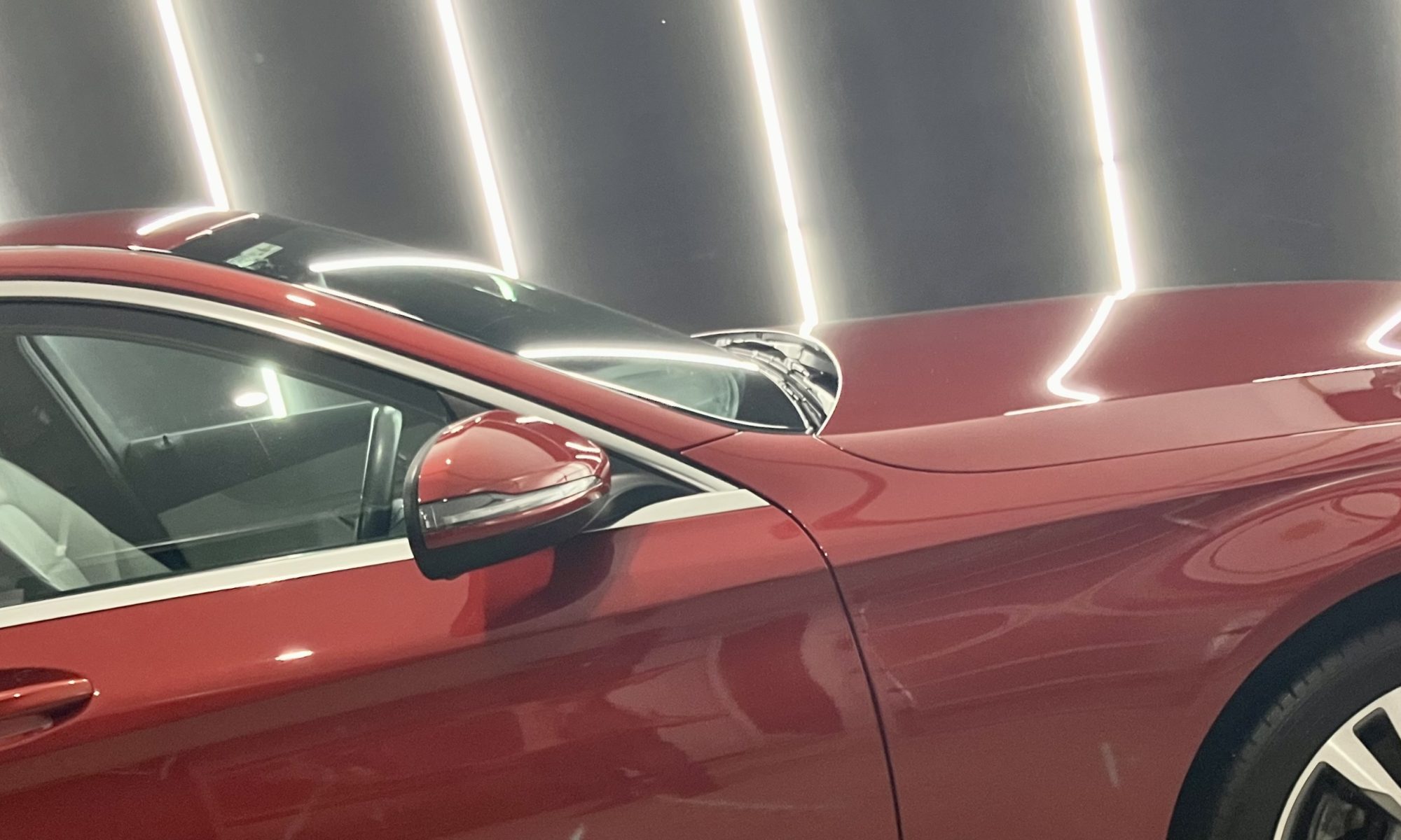 Red Mercedes Benz ceramic coated with FireBall Butterfly at The Detailing Experts studio in Labrador, Gold Coast — showcasing deep gloss and premium paint protection.