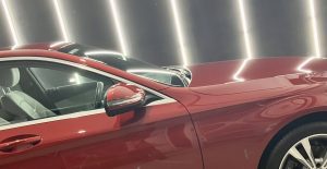 Red Mercedes Benz ceramic coated with FireBall Butterfly at The Detailing Experts studio in Labrador, Gold Coast — showcasing deep gloss and premium paint protection.