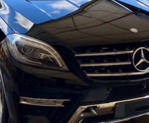 Black Mercedes after cut and polish – swirl marks removed, mirror finish restored